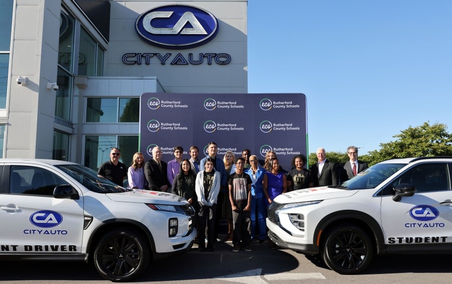 Murfreesboro City Auto, Mitsubishi donate cars to Rutherford County Schools for driver training program